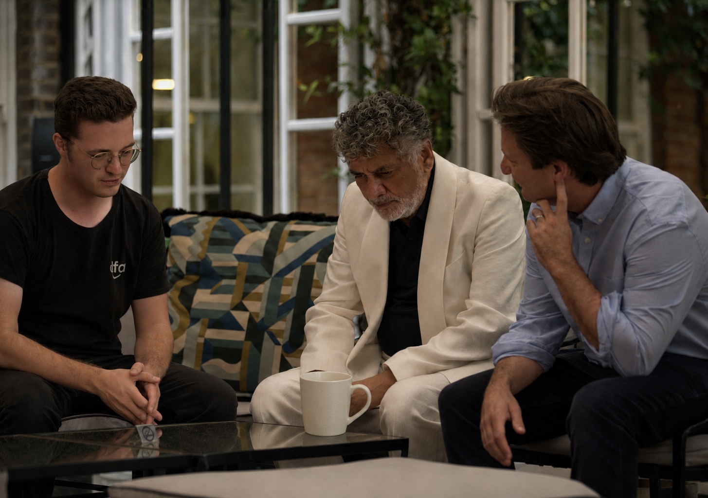 James Caan CBE in discussion with founders at Hamilton Bradshaw