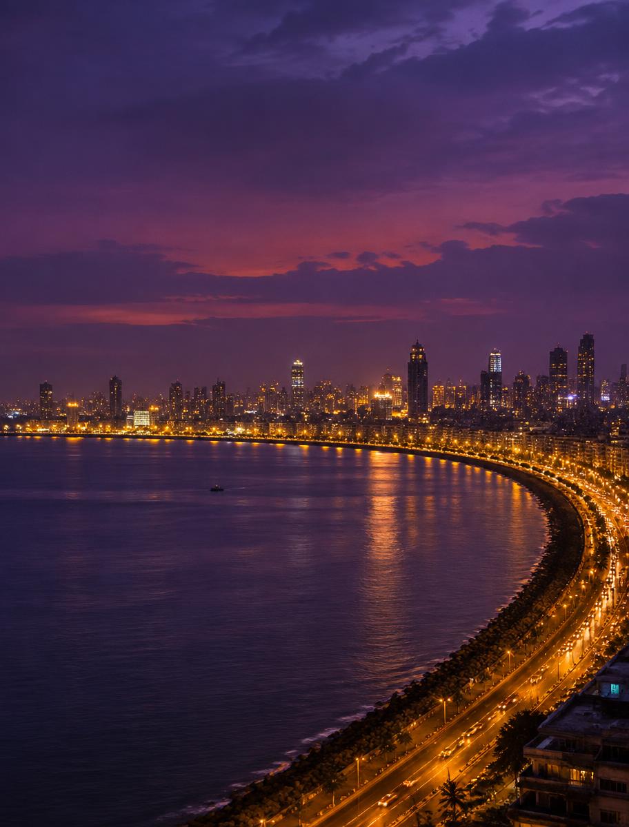 India skyline at dusk